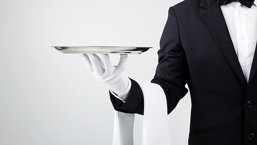 Feed bigstock waiter holding empty silver tr 42965686